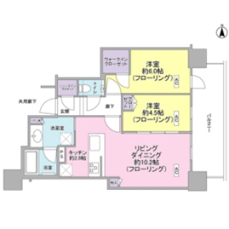 シティタワー国分寺ザ・ツインイーストの物件間取画像
